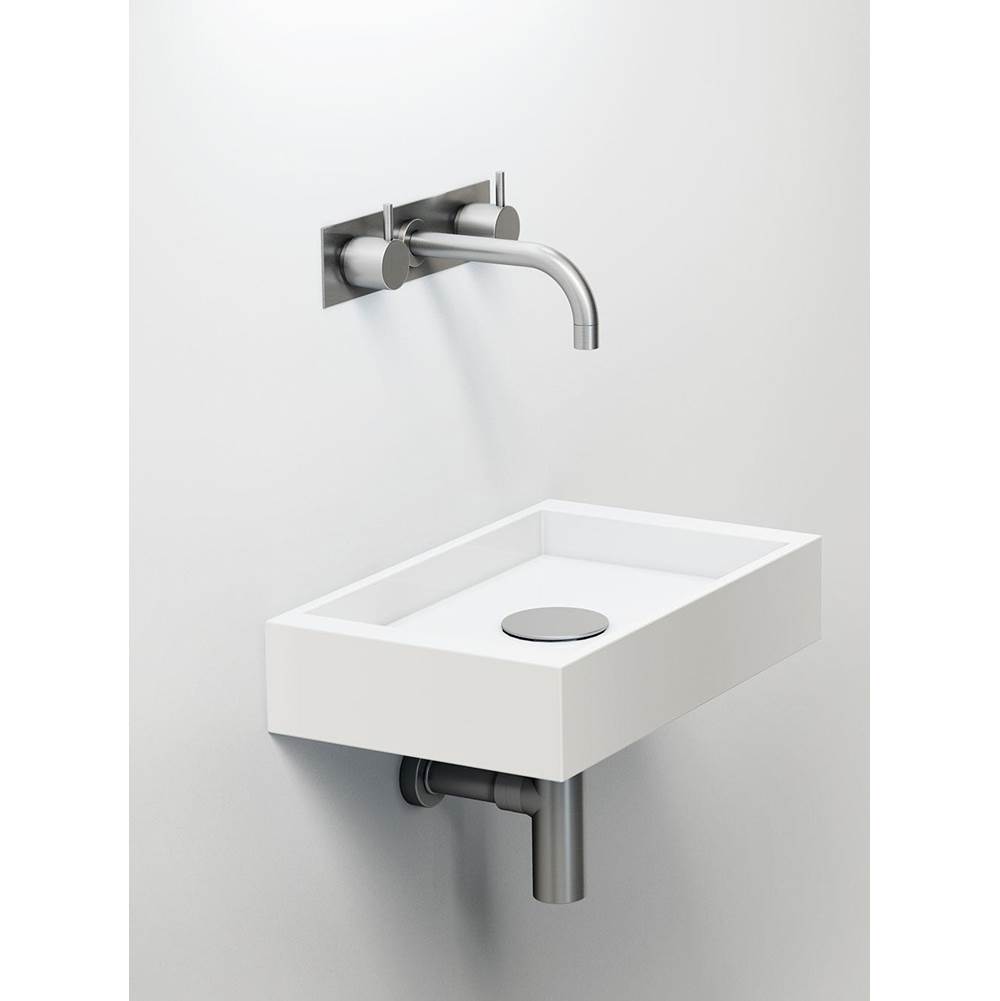 Vola 1513K Two-Handle Wall-Mounted Basin Set, 6'' Spout In Center And Plate Trim Kit