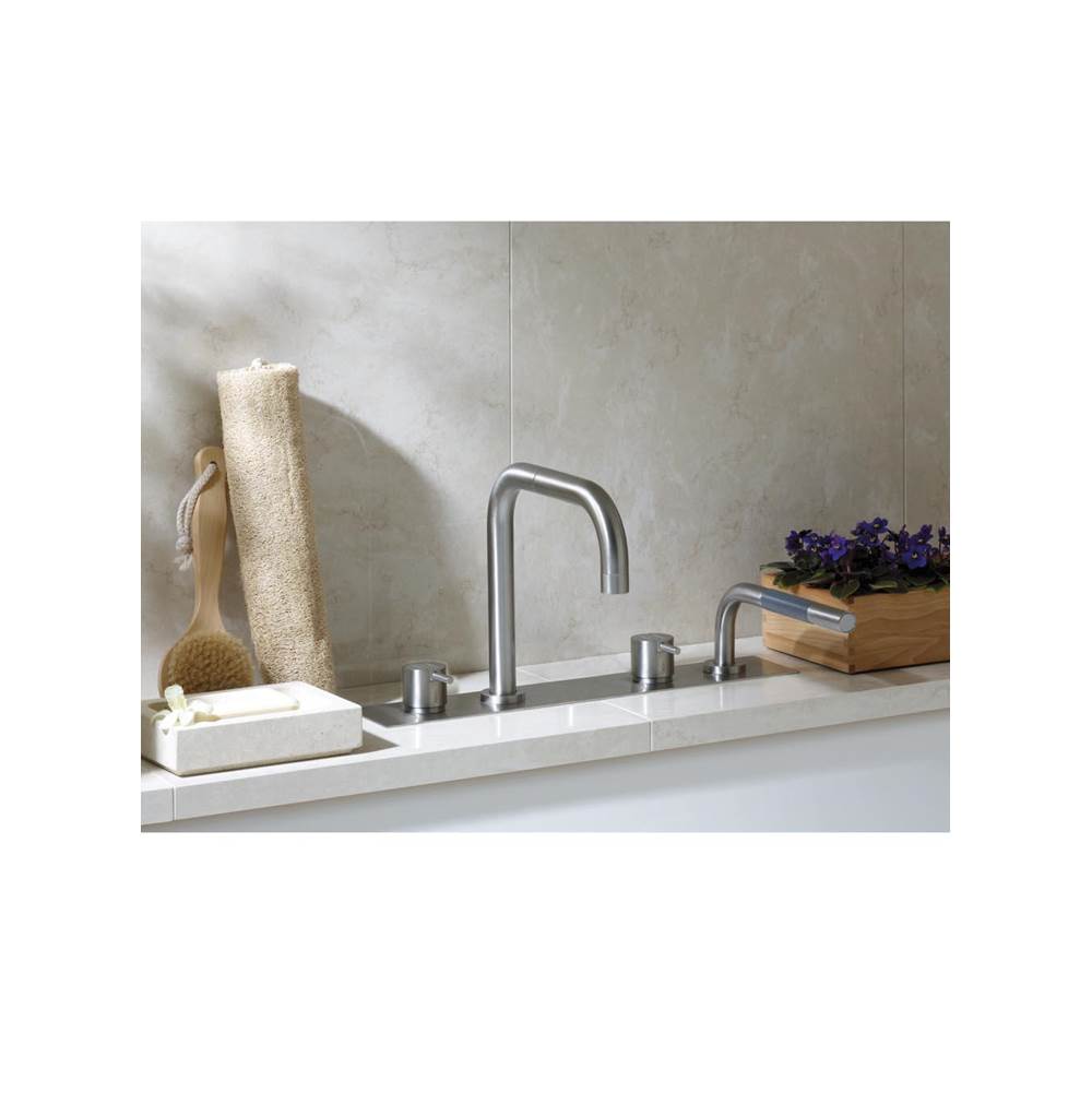 Vola Pre-Assembled One-Handle Tub Mixer With Double Swivel Spout And Mixer With Handspray W/O Bracket And Collection Box, For Installation Onto Tub