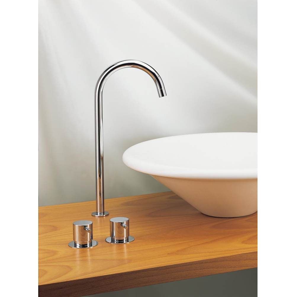 Vola Hv10 Three-Hole Deck-Mounted Vessel Basin Or Kitchen Faucet With Standard 1'' Lever And 14'' High Swivel Spout (1.2 Gpm)