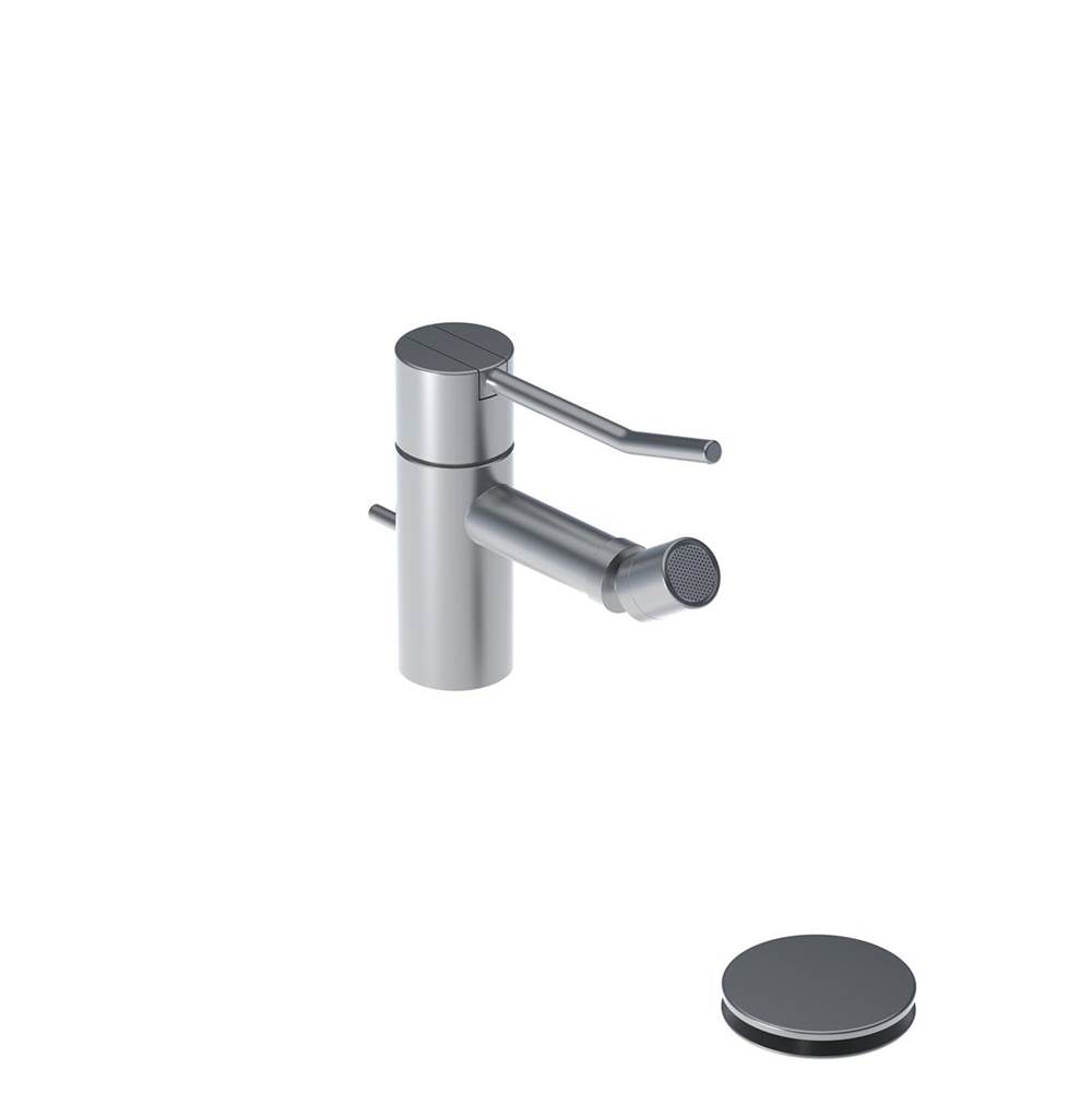 Vola Hv4L One-Handle Bidet Set With Adjustable Nozzle And 1-1/4'' Pop-Up Drain (1.2 Gpm) With Long Vr273L (4'') Lever