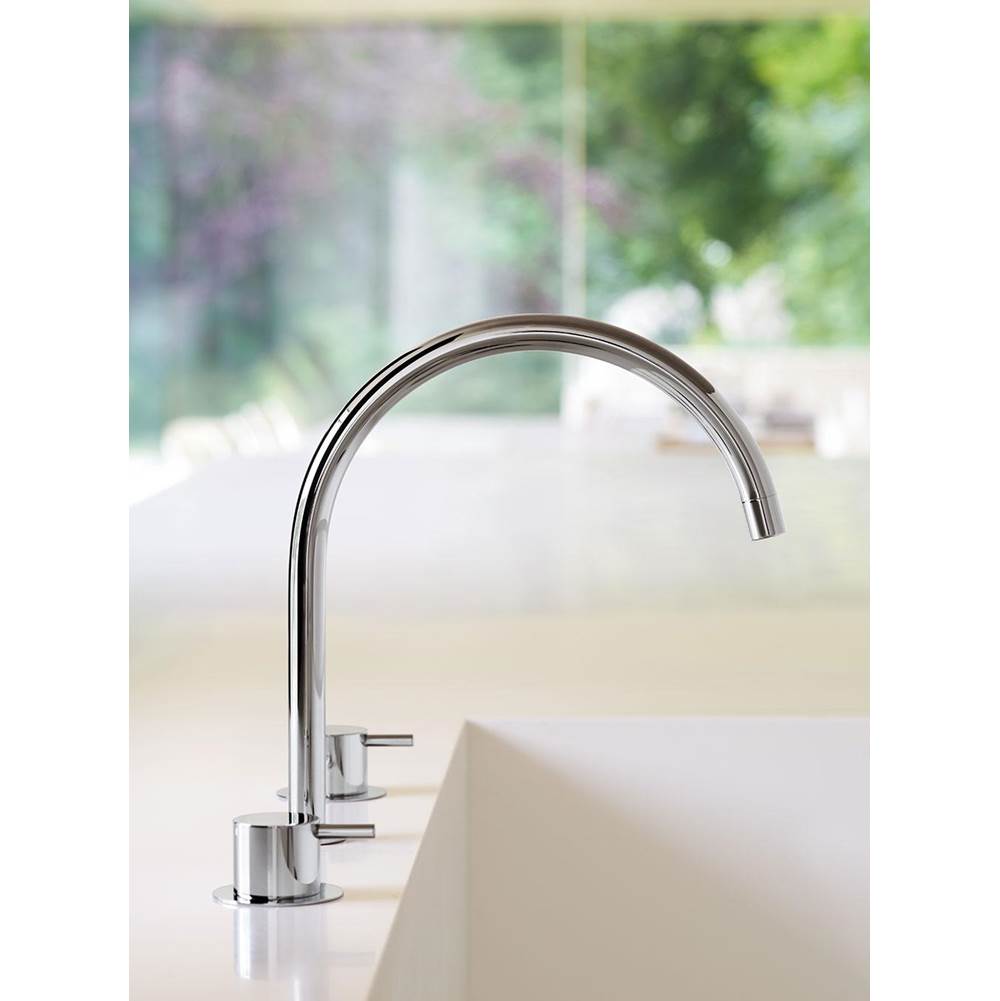 Vola Kv15 Three-Hole Deck-Mounted Basin Or Kitchen Faucet With Standard 1'' Lever And 10'' High Swivel Spout (1.2 Gpm)