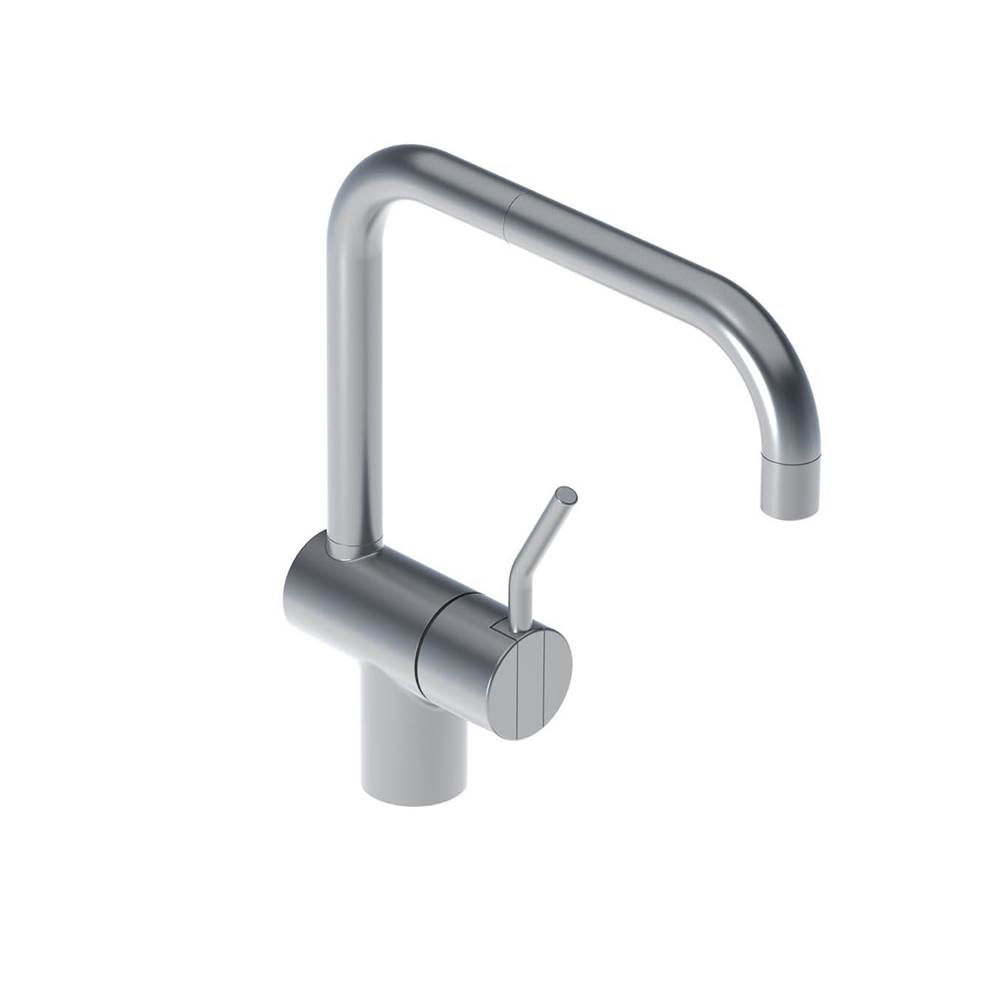 Vola Kv1M One-Handle Deck-Mounted Basin Or Kitchen Faucet With Double Swivel Spout-No Drain (1.2 Gpm) With Medium Vr273M (2'') Lever