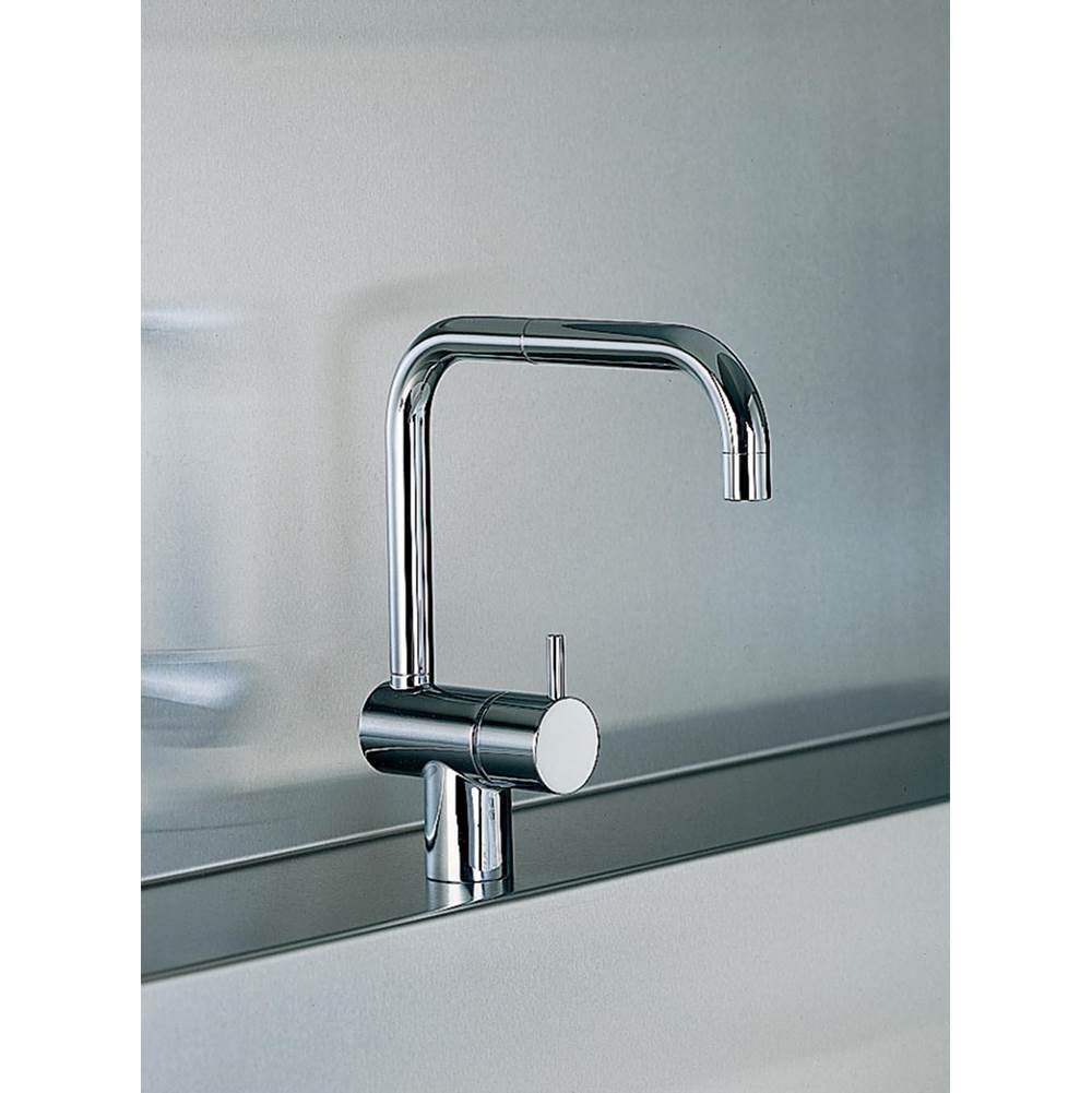 Vola Kv8 Single-Feed One-Handle Deck-Mounted Basin Or Kitchen Faucet With Double Swivel Spout (1.2 Gpm) With Standard 1'' Lever