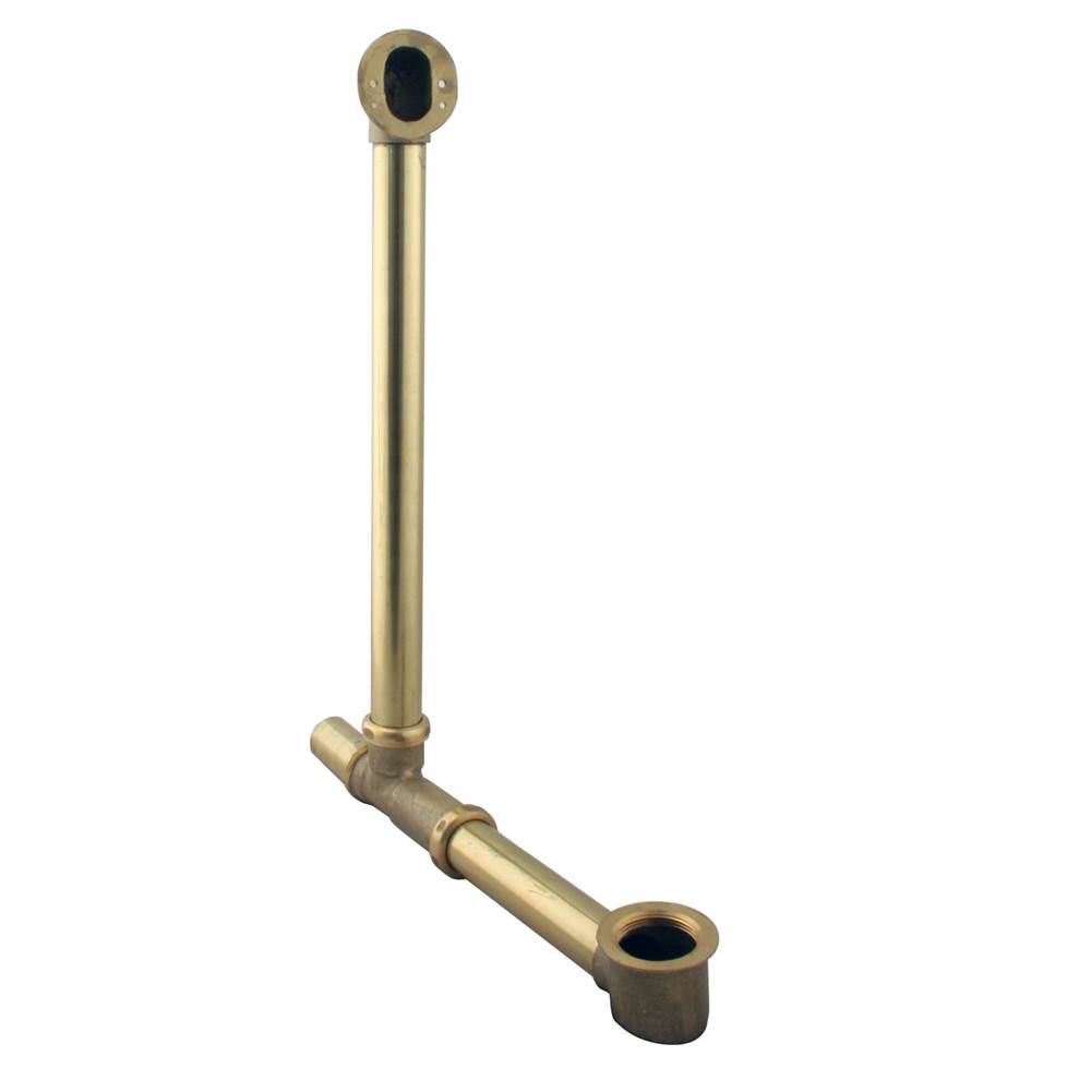 Westbrass Brass Above Floor 18 in. Bath Waste Tubes, Less Trim - Unfinished