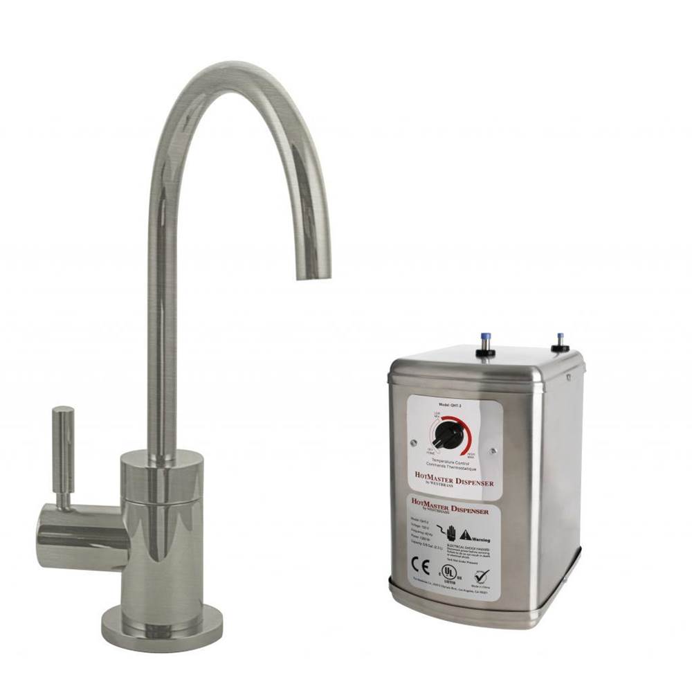 Westbrass Premium Contemporary 9 in. Hot Water Dispenser and Tank in Satin Nickel