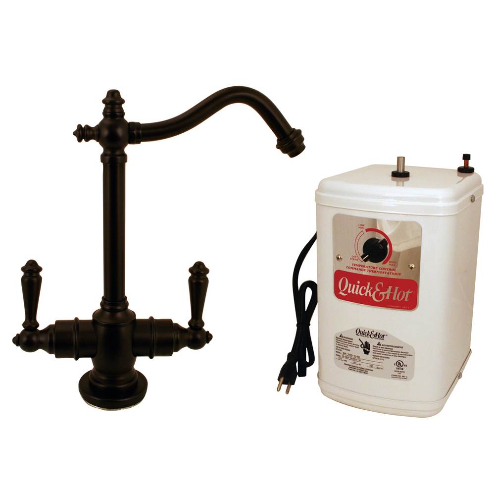 Westbrass Victorian 9 in. Hot and Cold Water Dispenser and Tank in Oil Rubbed Bronze