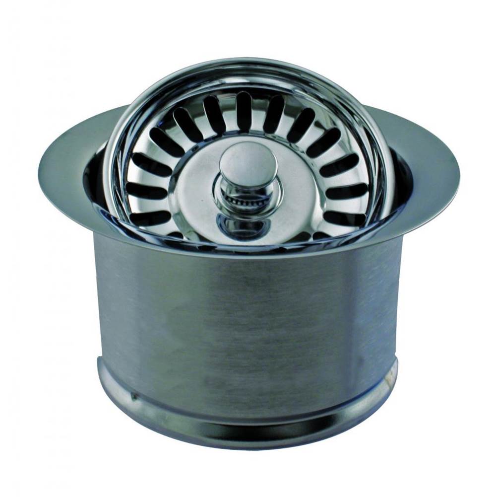 Westbrass InSinkErator Style Extra-Deep Disposal Flange and Strainer in Satin Nickel
