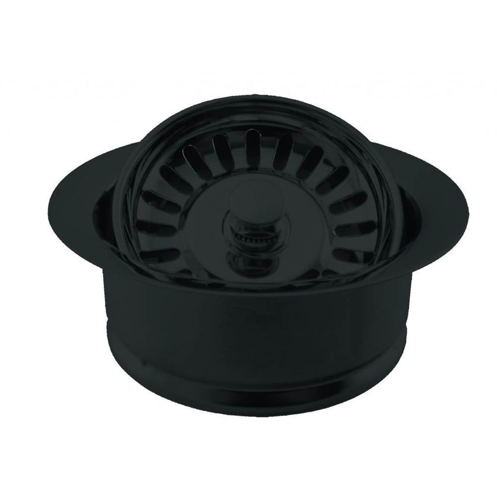 Westbrass InSinkErator Style Disposal Flange and Strainer in Powder coated Flat Black