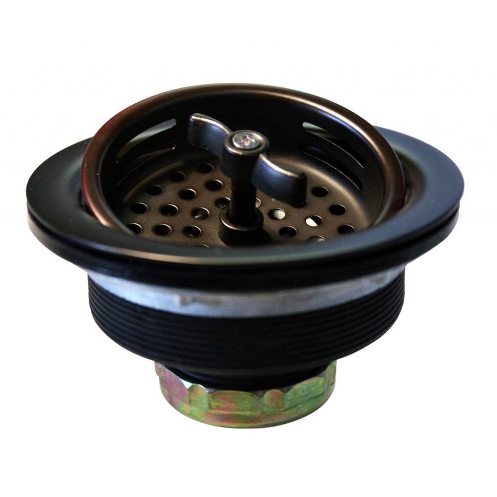 Westbrass Wing Nut Style Large Kitchen Basket Strainer in Oil Rubbed Bronze