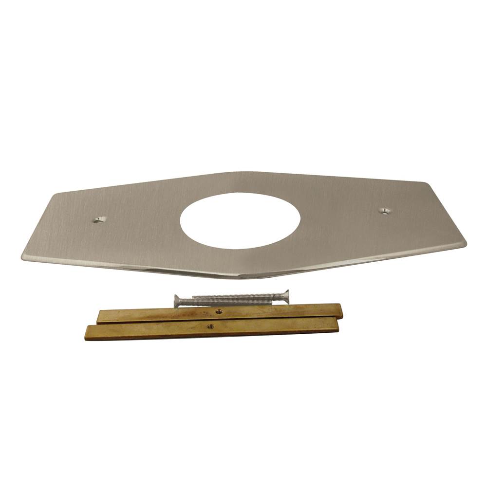 Westbrass One-Hole Remodel Plate for Mixet in Satin Nickel