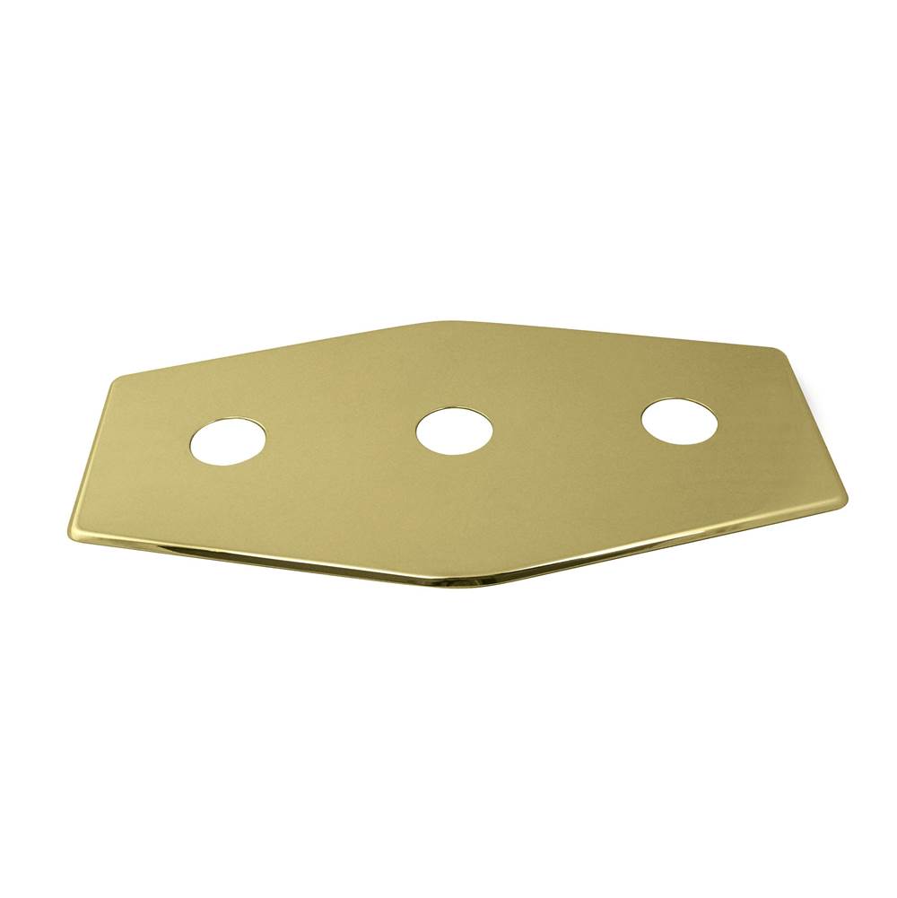 Westbrass Three-Hole Remodel Plate in Polished Brass