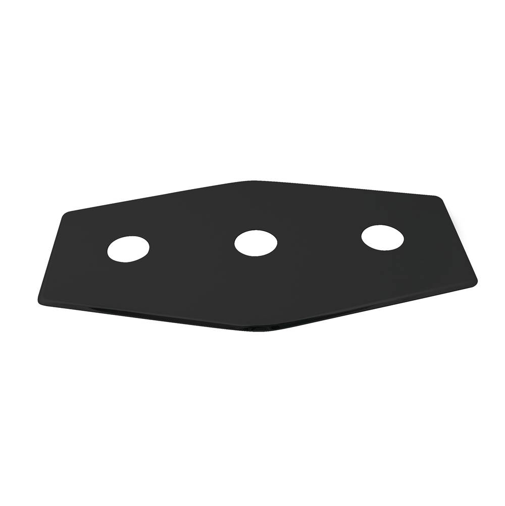 Westbrass Three-Hole Remodel Plate in Powdercoated Flat Black