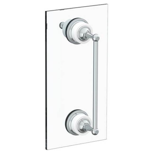 Watermark Venetian 18” shower door pull with knob/ glass mount towel bar with hook