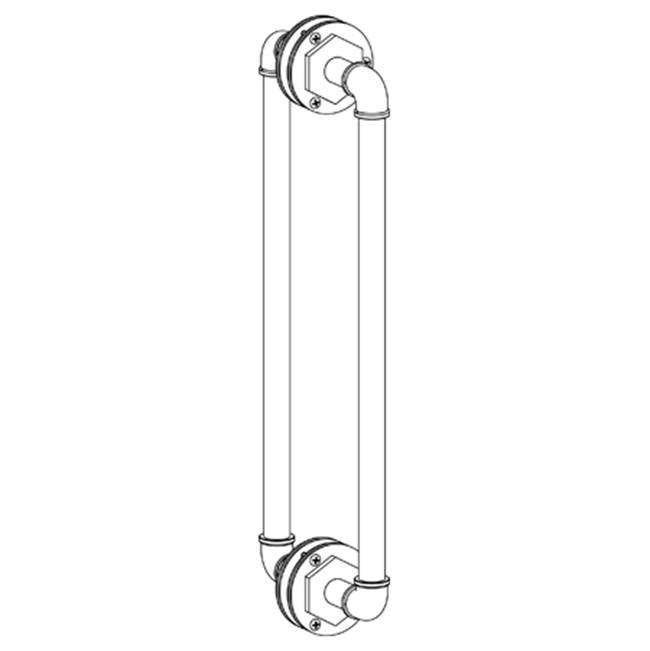 Watermark Elan Vital 24'' double shower door pull/ glass mount towel bar