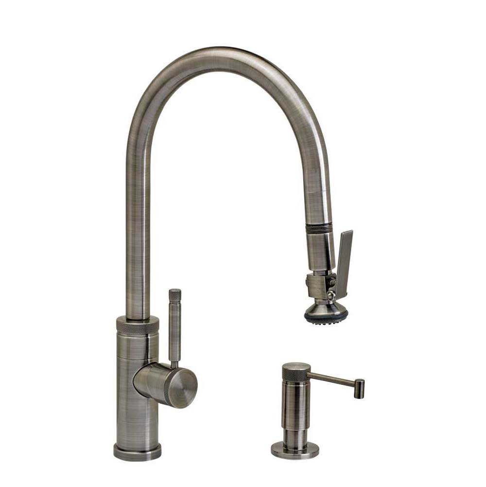 Waterstone Waterstone Industrial PLP Pulldown Faucet - Lever Sprayer - Angled Spout - 2pc. Suite